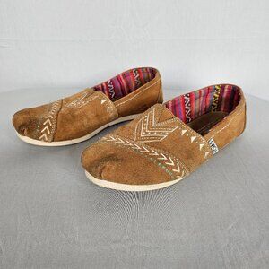 TOMS Aztec Women's Slip-On Moccasin Shoes, Size 6.5